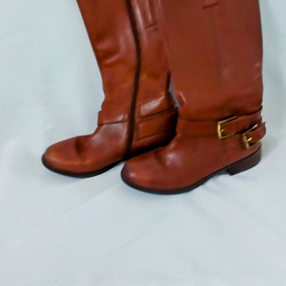 Carter's Brown Heeled Boots with Equestrian Design